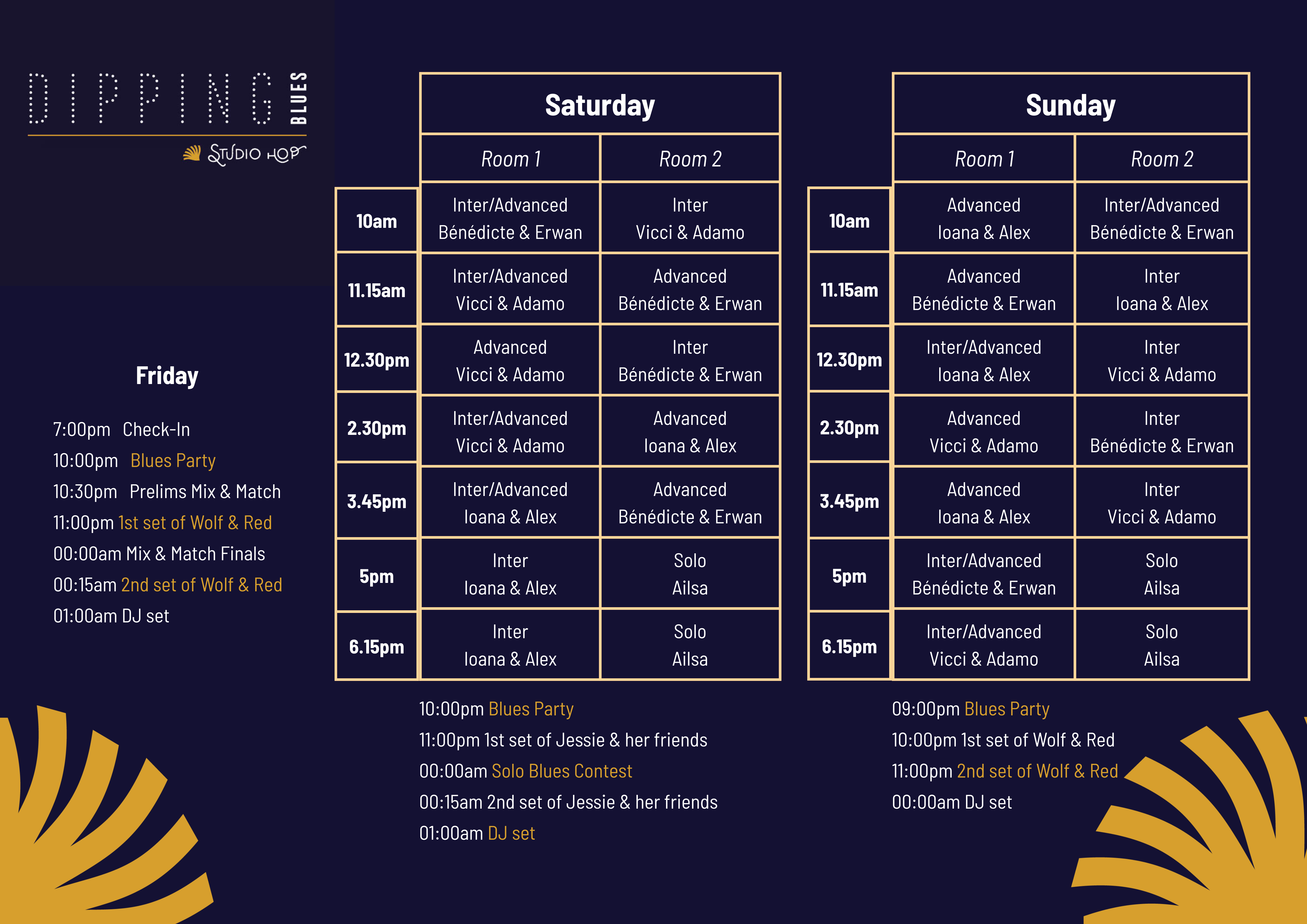 studiohop-festival-dippingblues-schedule Schedule of Dipping Blues 2026