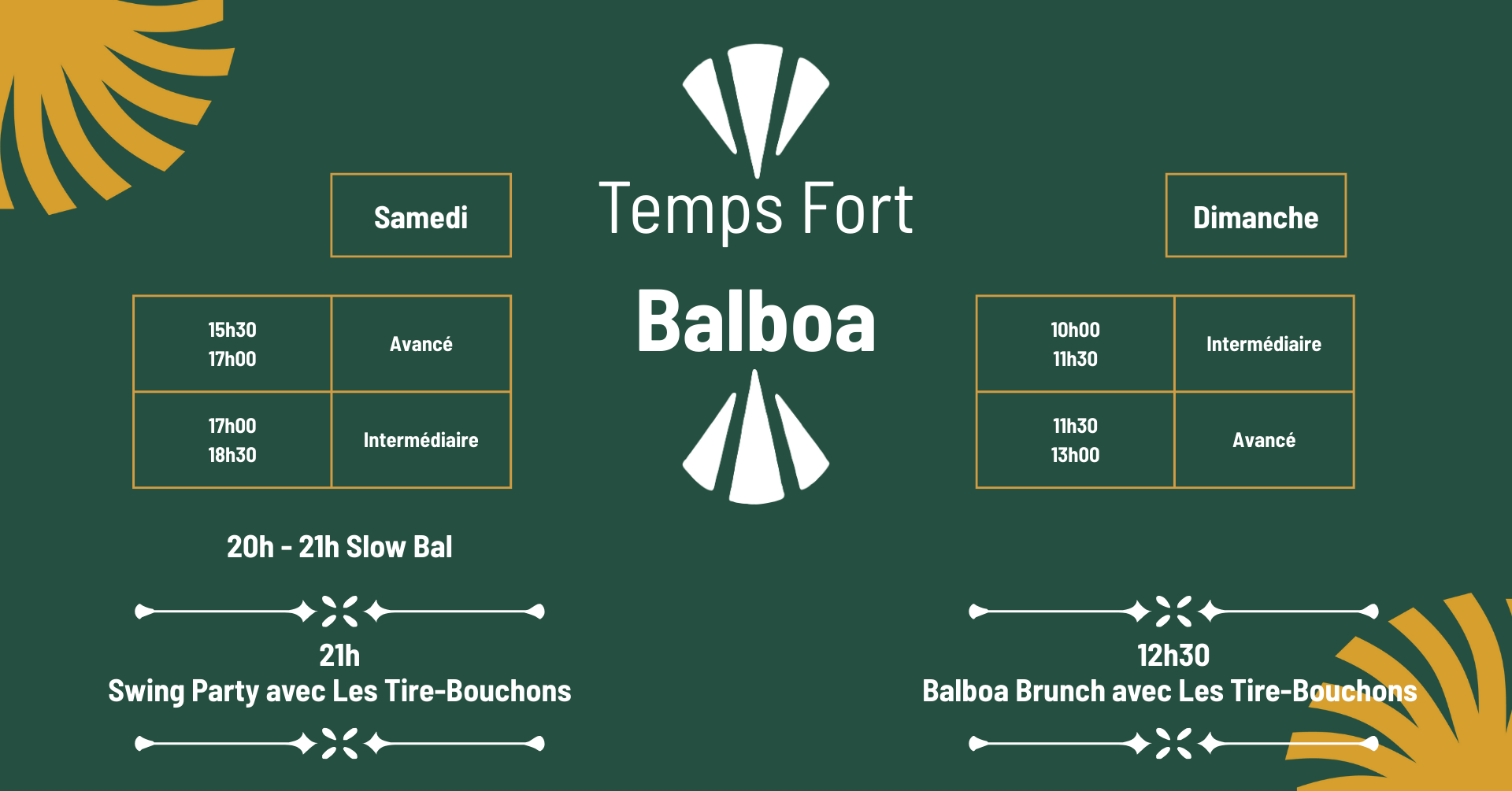Planning temps fort balboa