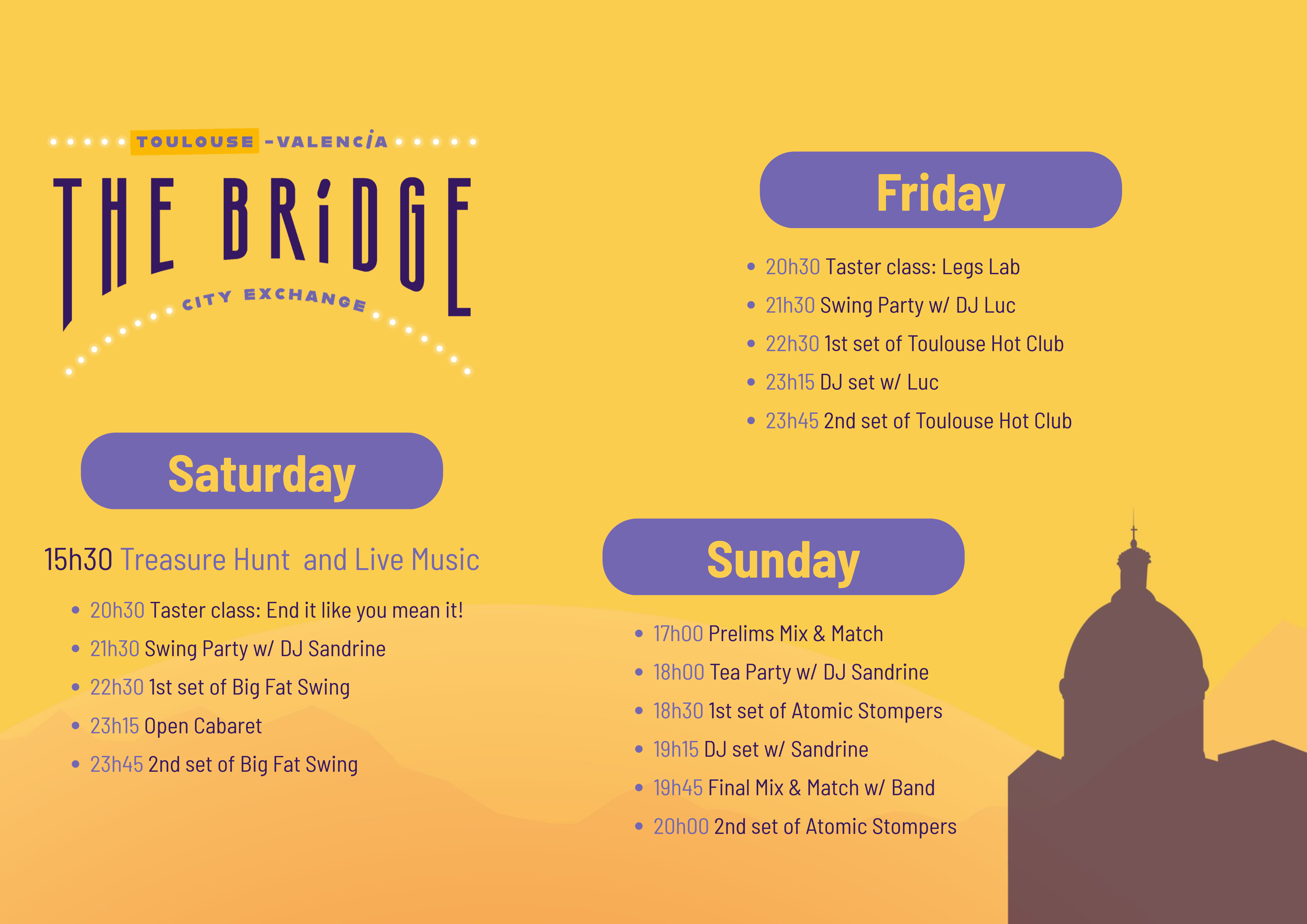 studiohop-festival-thebridge-schedule Schedule for the bridge at the studio hop